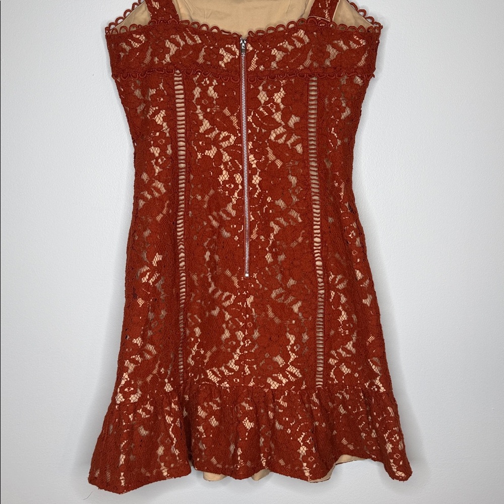 Endless rose lace rust colored mini dress size small - Picture 8 of 10